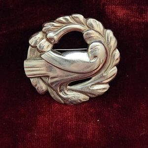 Vintage Norseland By Core Sterling Silver Dove Bird Brooch